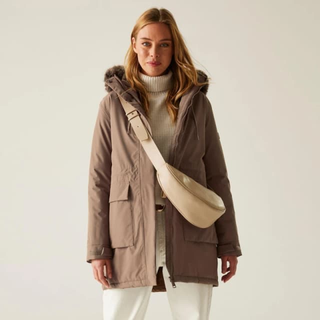 Regatta Womens Sabinka Insulated Waterproof Jacket Brown female 12