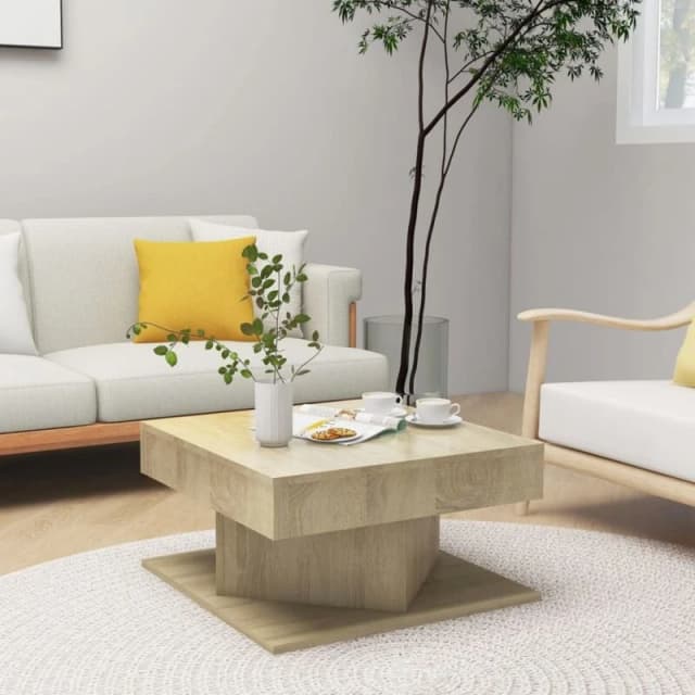 VIDAXL Coffee Table Sonoma Oak 57x57x30cm Engineered Wood vidaXL 8720286607114