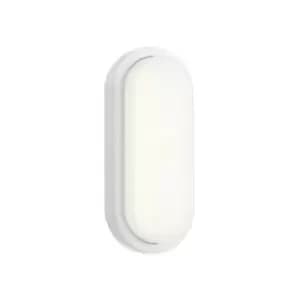 Saxby Pillo - Integrated LED Outdoor Large Wall Light Matt White Textured, Opal IP54