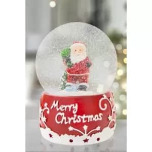 Traditional Musical Santa Snowglobe Decoration