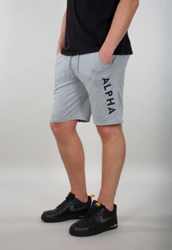 Alpha Industries Jersey Shorts, grey, Size S for Men