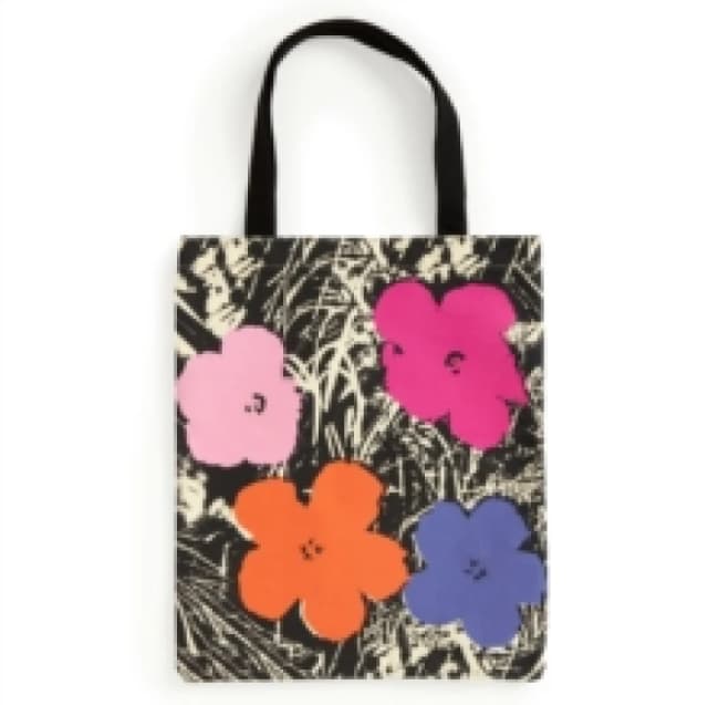 Warhol Flowers Canvas Tote Bag - Pink. Novelty book. By Galison Books