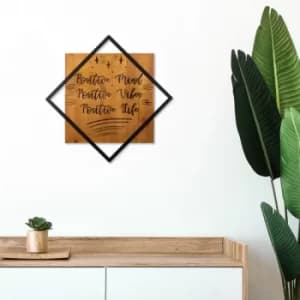 Postive Walnut Black Decorative Wooden Wall Accessory