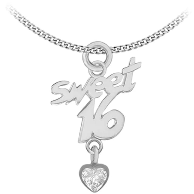 Be You Sterling Silver 'Sweet 16' Necklace Silver female 18inch