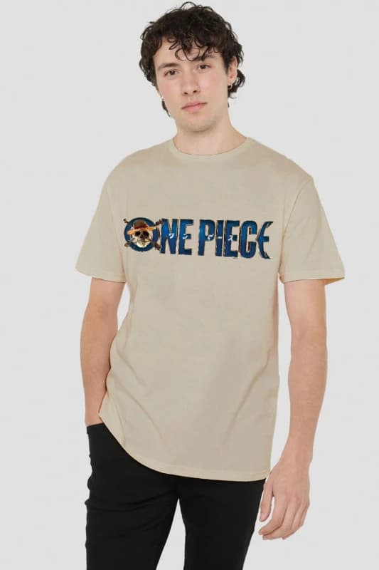 One Piece One Piece Live Action Logo T-Shirt Stone