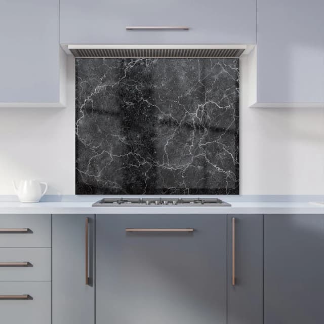 Warren Reed - Designer Slate Grey Quartz Effect Kitchen Splashback Size: 600mm x 750mm Grey Unisex 600mm x 750mm