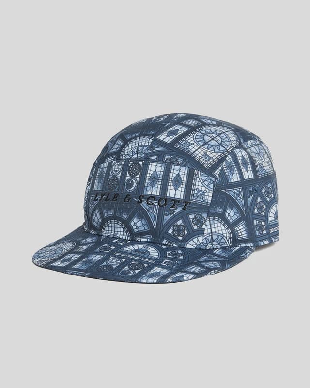 Lyle & Scott Stained Glass Print Baseball Cap in Navy