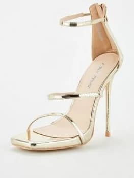 Public Desire Paris Heeled Sandal - Gold