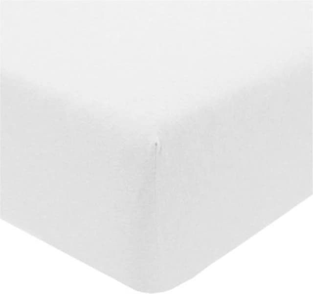 Smart Living Smart Living Jersey Melange Polycotton Easy Care Bed Linen Luxury Fitted Bedsheet or Pillowcase in White Size: King Fitted White King F