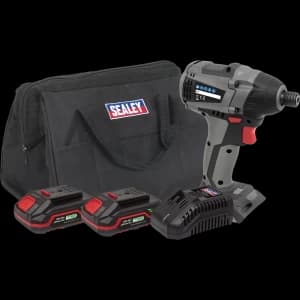 Sealey CP20VIDX 20v Cordless Brushless Impact Driver 1 x 2ah & 1 x4ah Li-ion Charger Bag