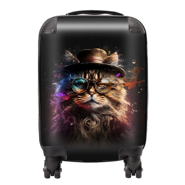Warren Reed Designer Siberian Cat Splashart Suitcase - Large