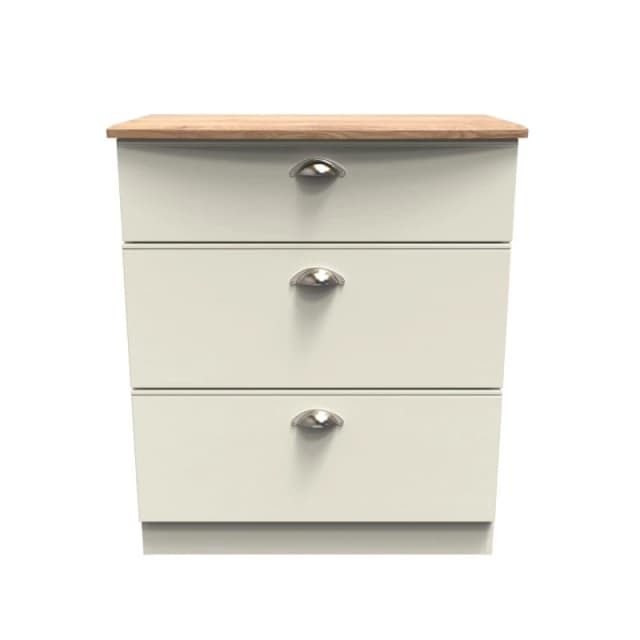 Ready Assembled 2 U Albert 3 Drawer Deep Chest (Ready Assembled) Cream