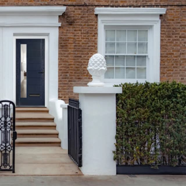 Lacerta Composite Door Monza Blue 890mm X 2090mm Open In Left Hand Clear Glass 10 Year Guarantee - Free Delivery & Smart Lock