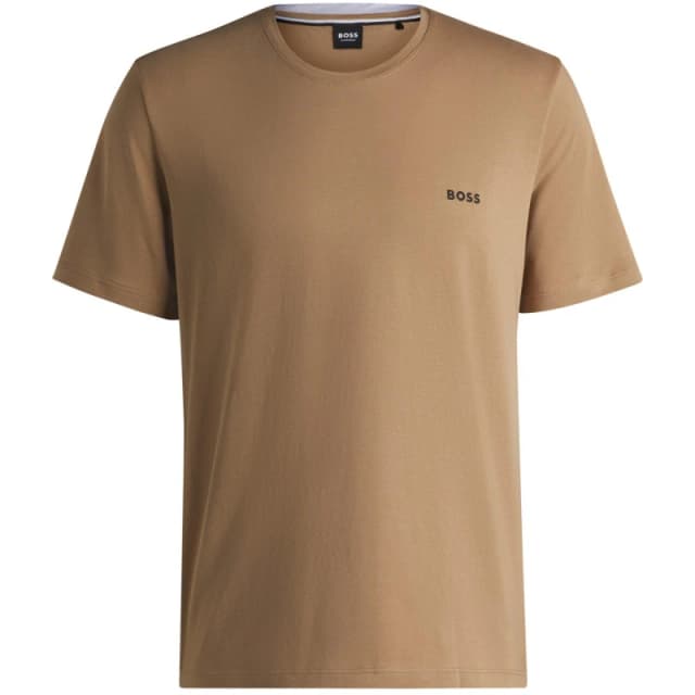 Boss Mens MixMatch Premium Cotton T-Shirt Beige 260 male S