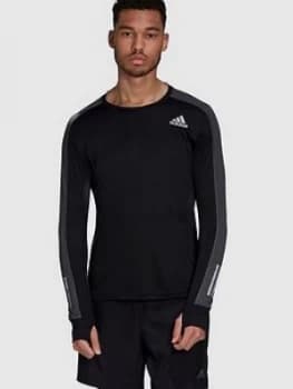 Adidas Own The Run Long Sleeve T-Shirt - Black