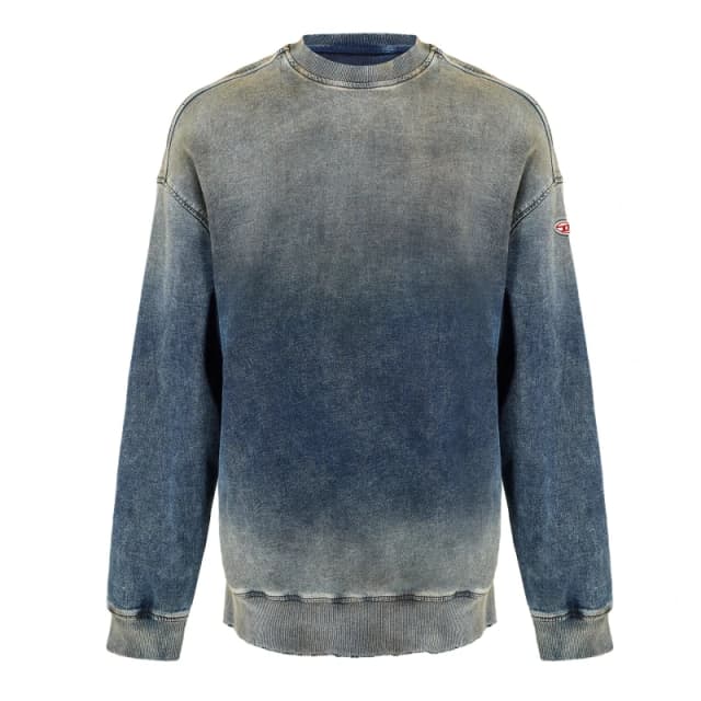 Diesel Mens Crew Sweatshirt Blue Denim male XS (44)