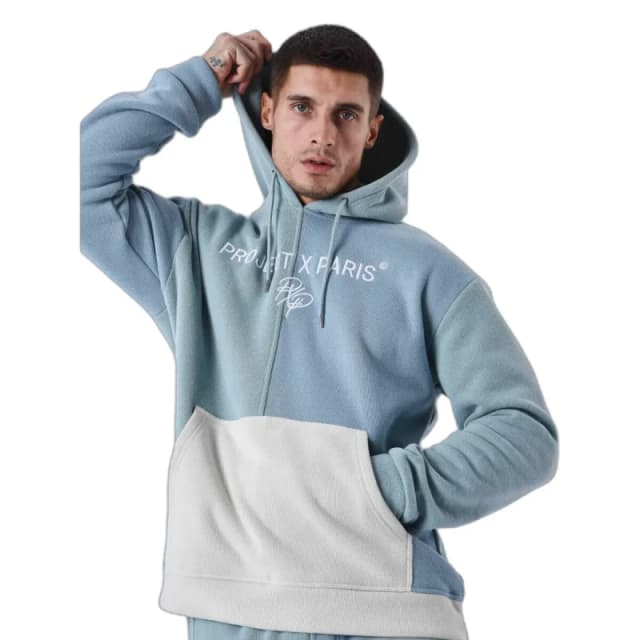 Project X Paris Tricolored mesh hooded sweatshirt Project X Paris Bleu Male XL