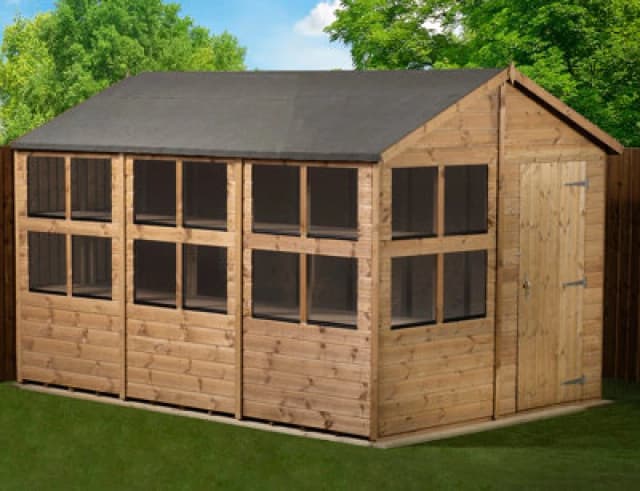 Empire Sheds Empire Apex Potting Shed 8X12 Single Door