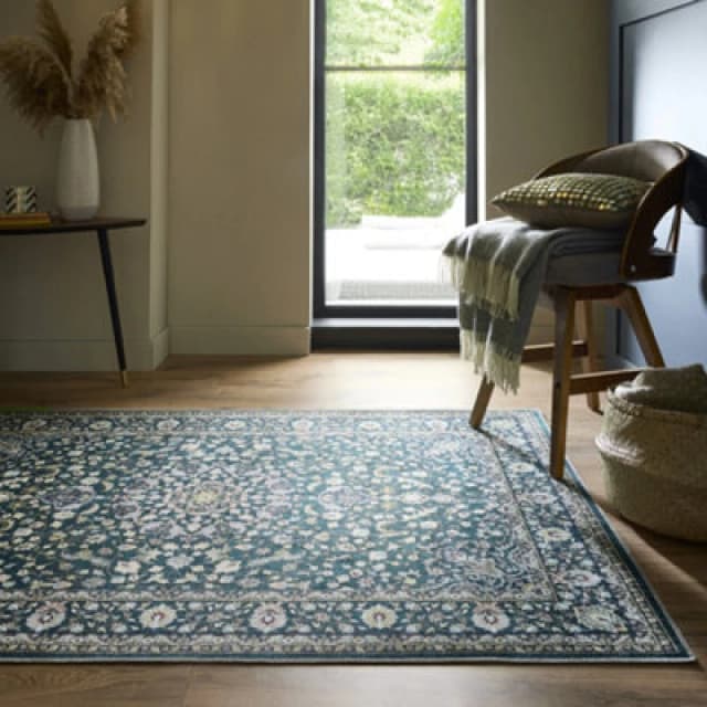 Origins Windsor Dark Washable Rug Teal - Origins - Size: 160X230 Teal 160X230 WB93403