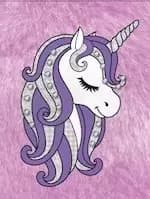 Bejewelled Unicorn Fur Trifold Organiser