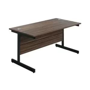 Jemini Rectangular Single Upright Cantilever Desk 1800x800x730mm Dark