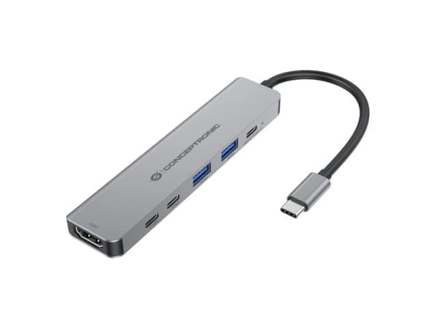 Conceptronic DONN33G 6-in-1 USB 3.2 Gen 1 Docking Station. HDMI. USB-A