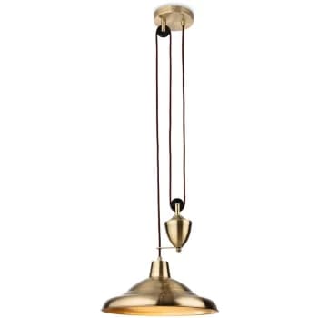 Firstlight - Suffolk Rise & Fall Pendant Light Antique Brass