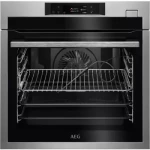 AEG 8000 SteamBoost Electric Single Oven with Food Sensor - Stainless Steel