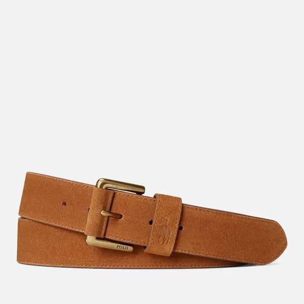 Polo Ralph Lauren Suede Keeper Belt - W32 Brown male 405854526002 W32
