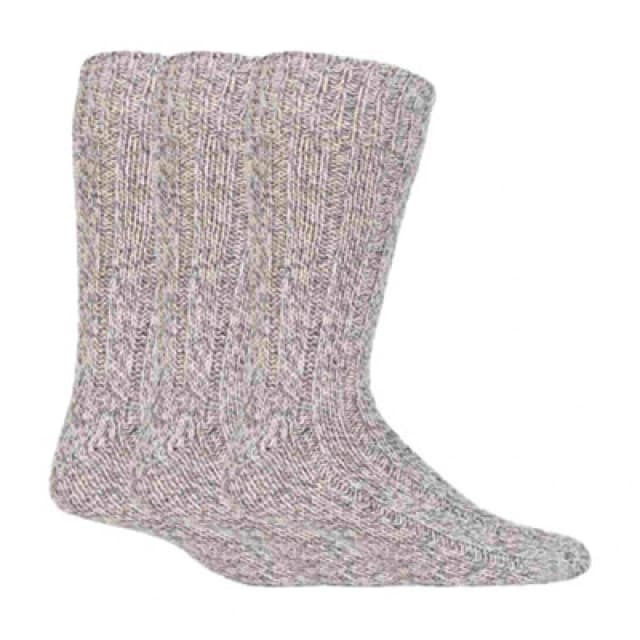 Workforce 3 Pack Mens Wool Knit Work Socks - 6-11 - Wfh0025Gry