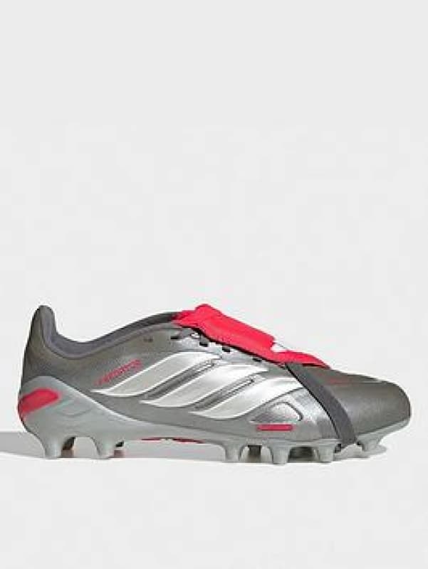 adidas Predator Fold-Over Tongue League Astro Turf Football Boots Juniors Grey/Red unisex 5 (38)