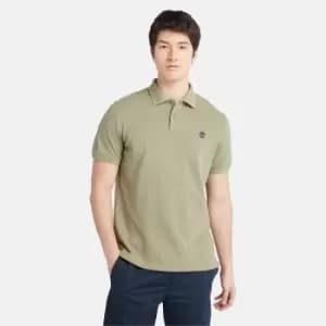 Timberland Millers River Pique Polo Shirt For Men In Green Green, Size L