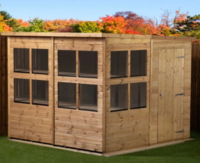 Empire Sheds Empire Pent Potting Shed 8X8 Single Door