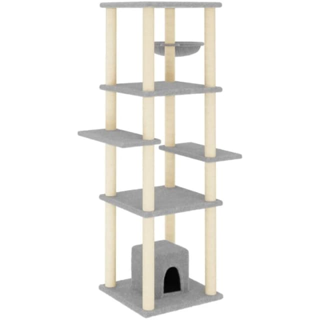 VIDAXL Vidaxl - Cat Tree with Sisal Scratching Posts Light Grey 154cm 8720845416959