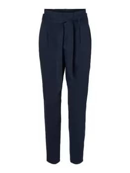 VERO MODA High Waist Paperbag Trousers Women Blue