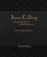 jesus calling note taking edition leathersoft Black with full scriptures en
