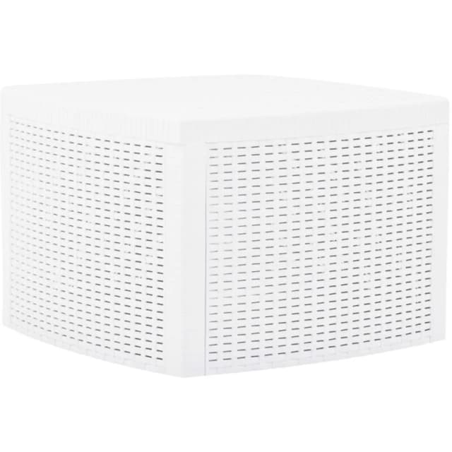VIDAXL Side Table White 54x54x36.5cm Plastic Vidaxl 48774