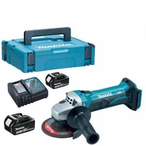 Makita DGA452 18v Cordless LXT Angle Grinder 115mm 2 x 4ah Li ion Charger Case