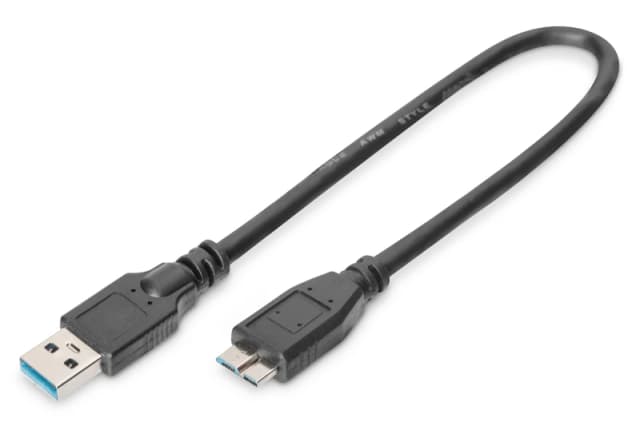 Digitus USB-A - Micro-B connection cable. 0.25m