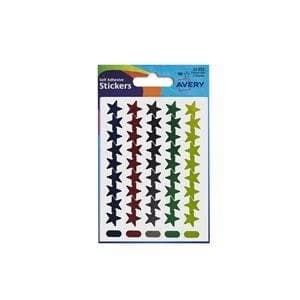 Original Avery 32 352 Star Stickers Assorted Colours 1 Pack containing 90 Stars