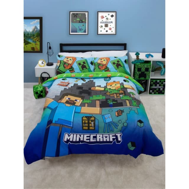Minecraft Levels Double Panel Duvet Multicolour unisex Double