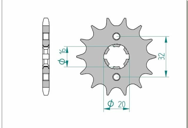 AFAM Steel Standard Front Sprocket 21208 - 428, Size 70 mm
