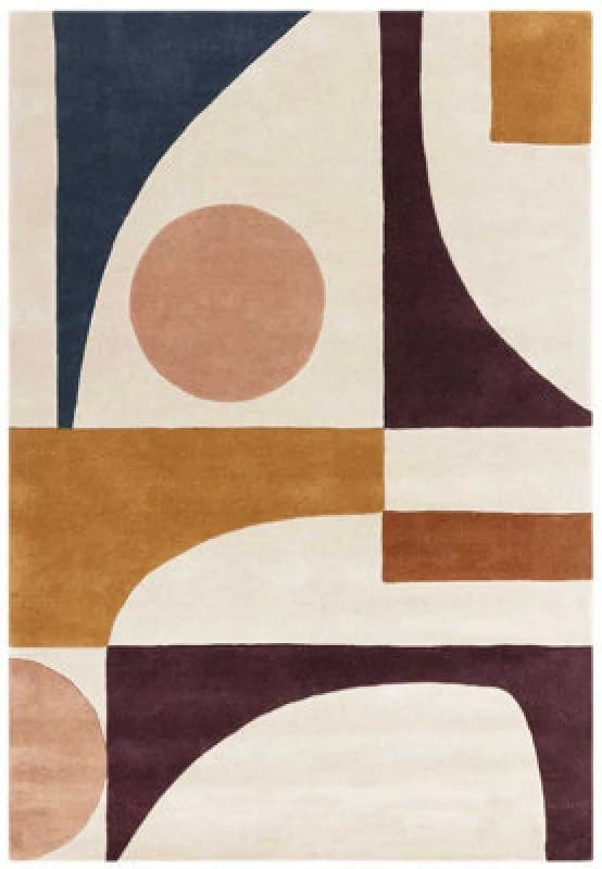 Modern Handmade Multi Abstract Wool Multicoloured Easy To Clean Rug For Living Room & Bedroom-120Cm X 170Cm