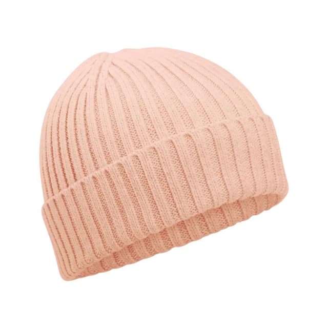 Beechfield Beechfield Men Cotton Beanie in Peach Peach One Size Male 5063693917425