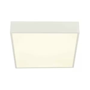 Searchlight Zeus 1 Light Square Bathroom Ceiling Light, White IP44 3000K
