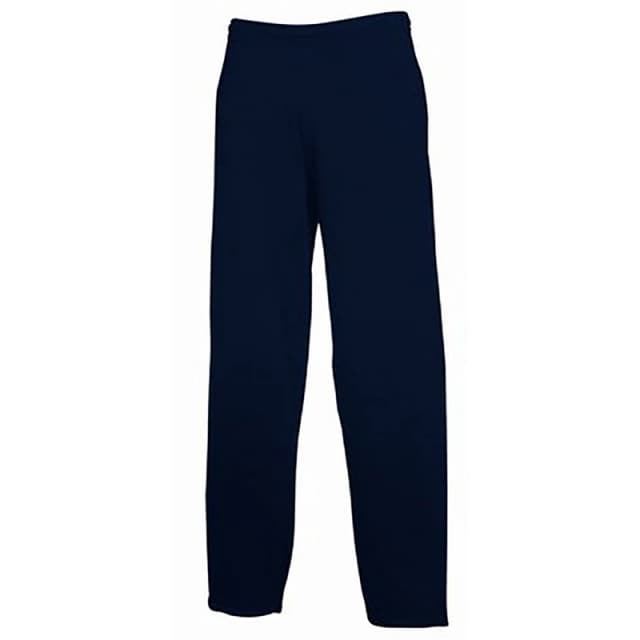 Fruit Of The Loom Fruit of the Loom Men Open Hem Jog Pants Jogging Bottoms in Mid Navy Size: Small Mid Navy S Male 5055747652307