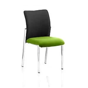 Dynamic Visitor Chair Academy Seat Myrrh Green Seat Black Back Without Arms Fabric