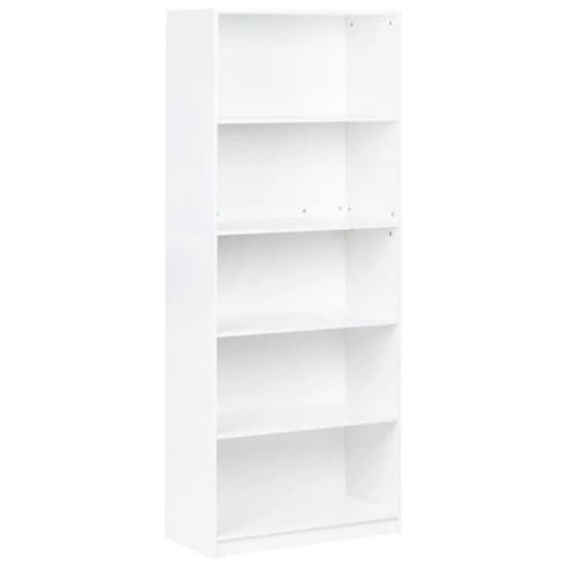 Beliani 5 Tier Bookcase Zehna 197cm White