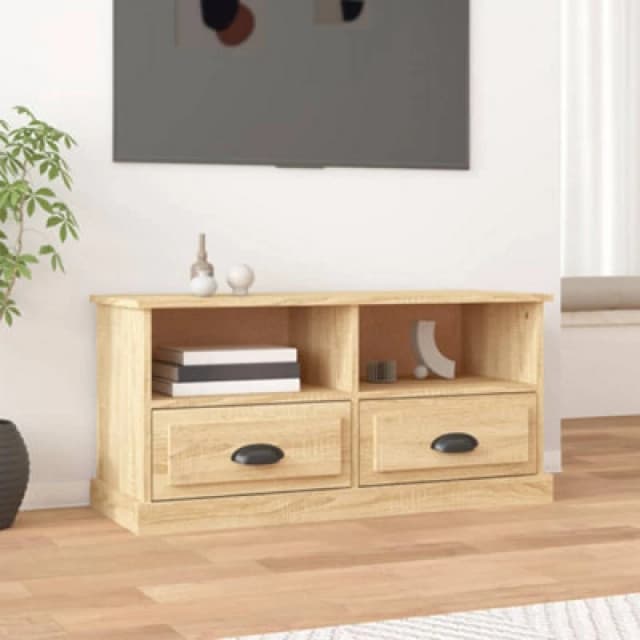 Vidaxl TV Cabinet Sonoma Oak 93X35.5X45cm Engineered Wood, Brown 816467