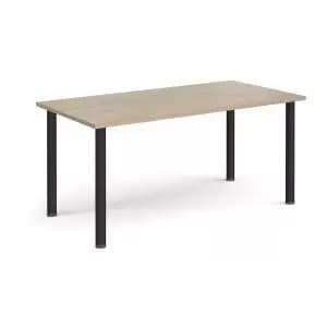 Rectangular Black radial leg meeting table 1600mm x 800mm - barcelona